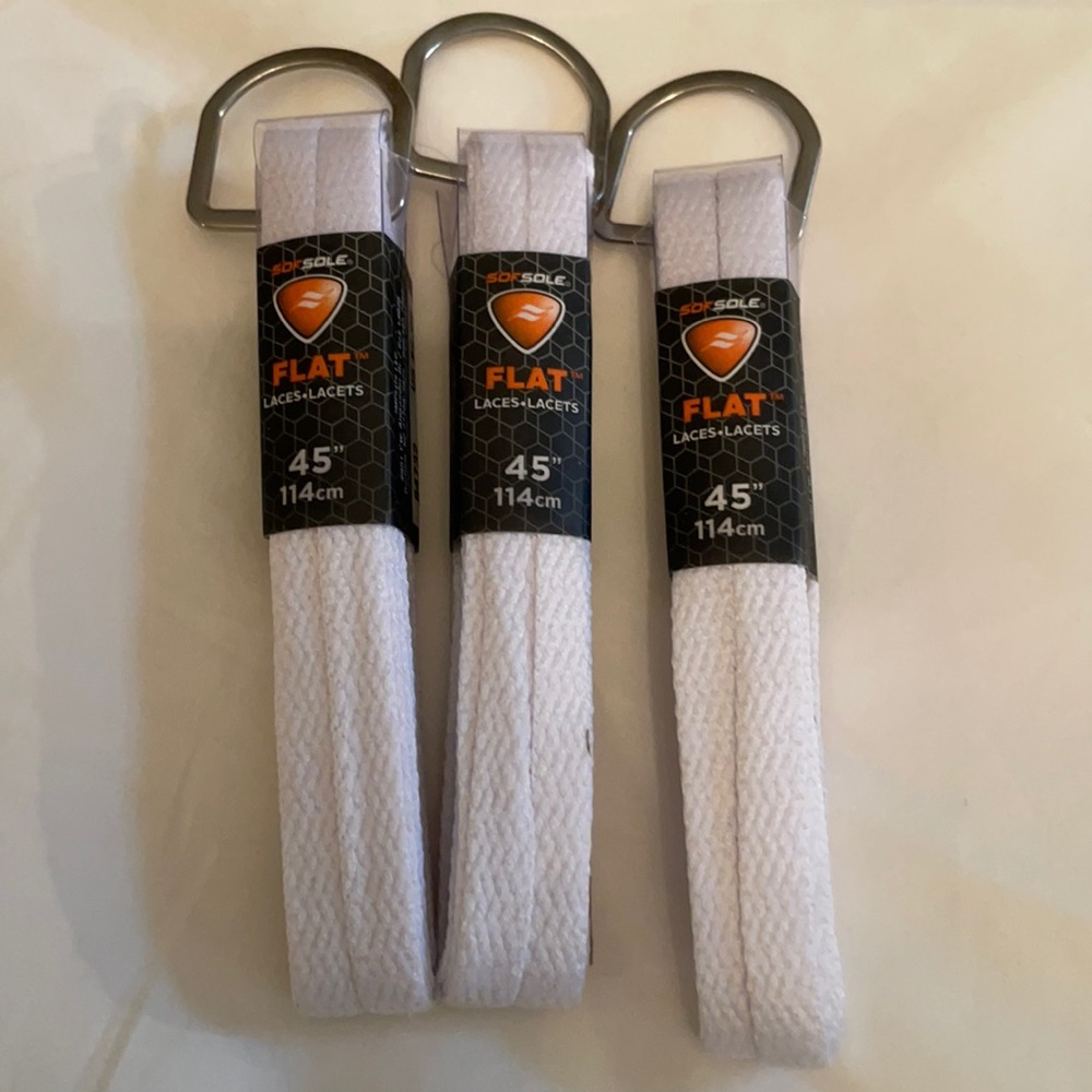 White shoelaces for sneakers  45 inches  114 cm
